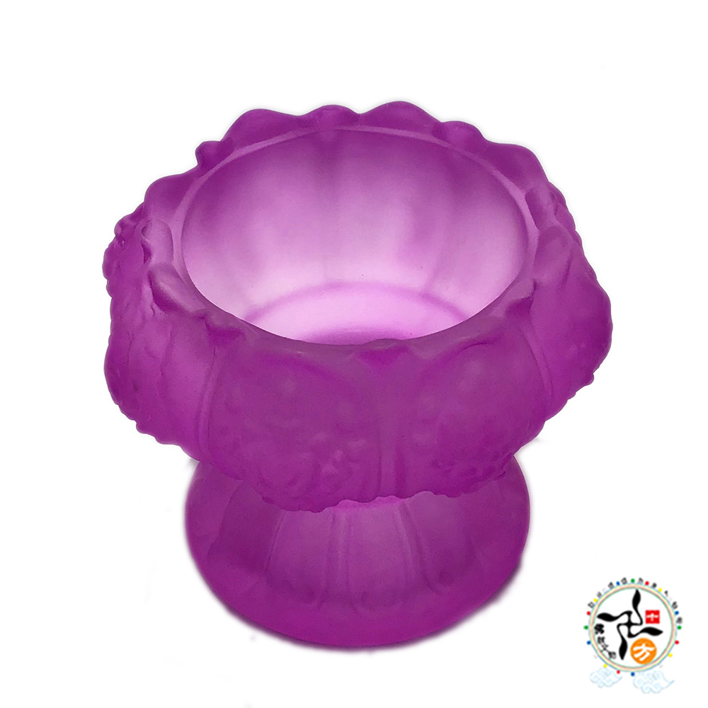 八吉祥琉璃燈座 紫色【十方】149131