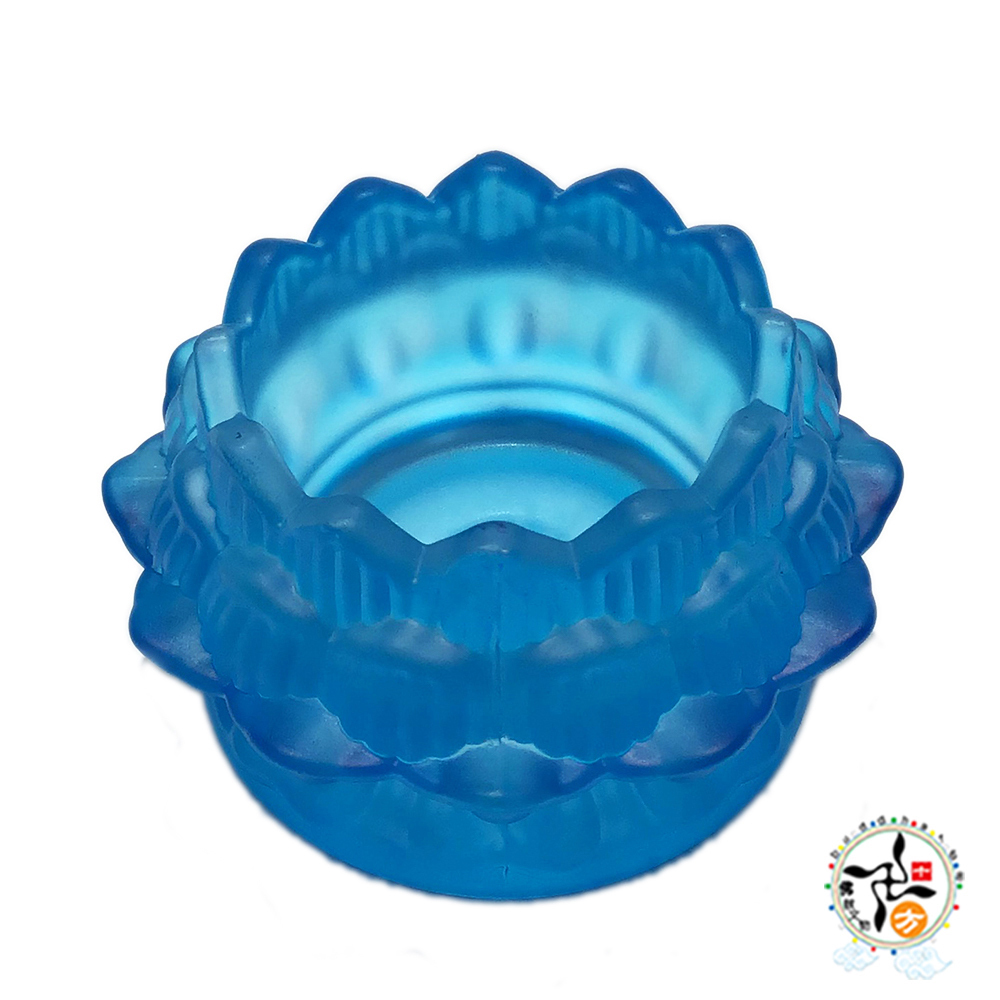 青琉璃蓮花燈座【十方】149142