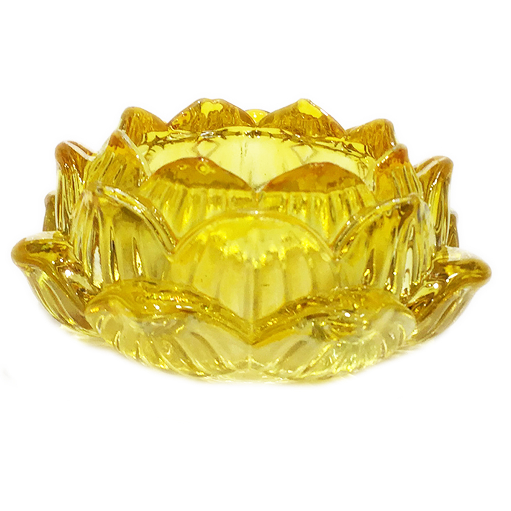 蓮花琉璃燈座 琥珀色【十方】149146