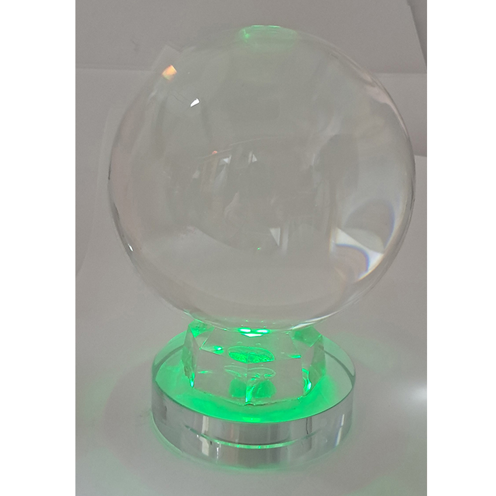 水晶琉璃球10公分&led燈座【十方】152486