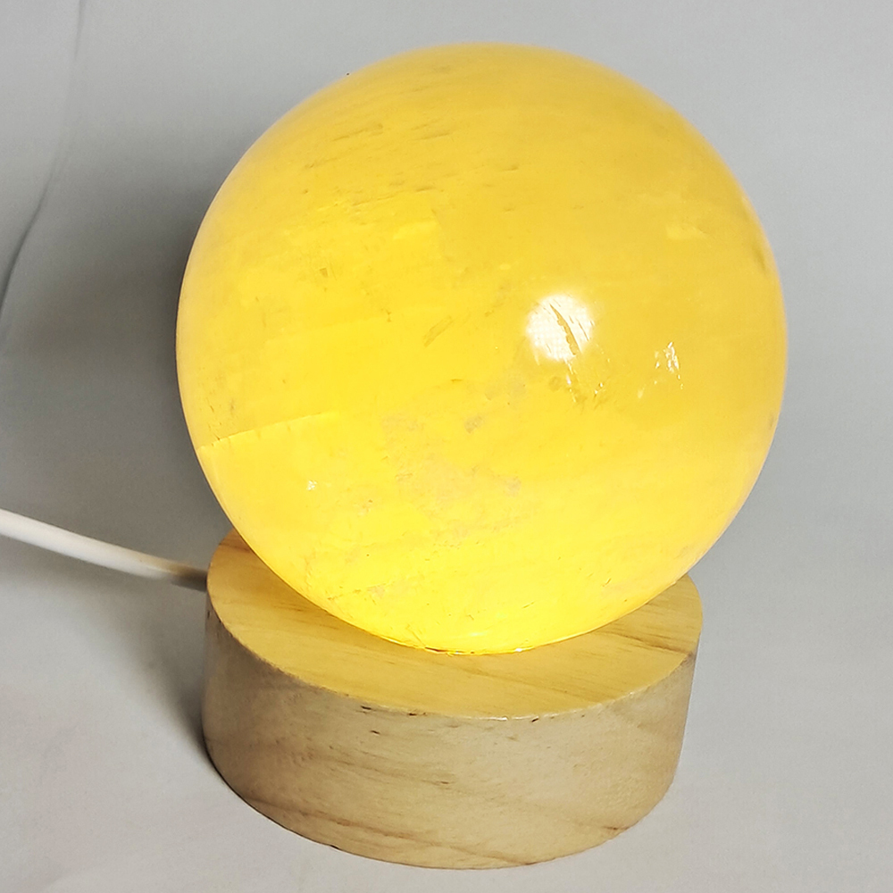 黃晶球6.9公分& led燈座【十方】152473