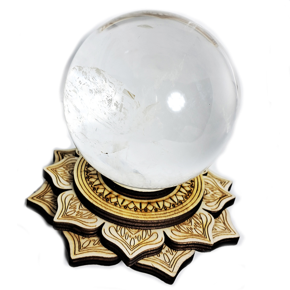 水晶球8公分&led燈座【十方】152485