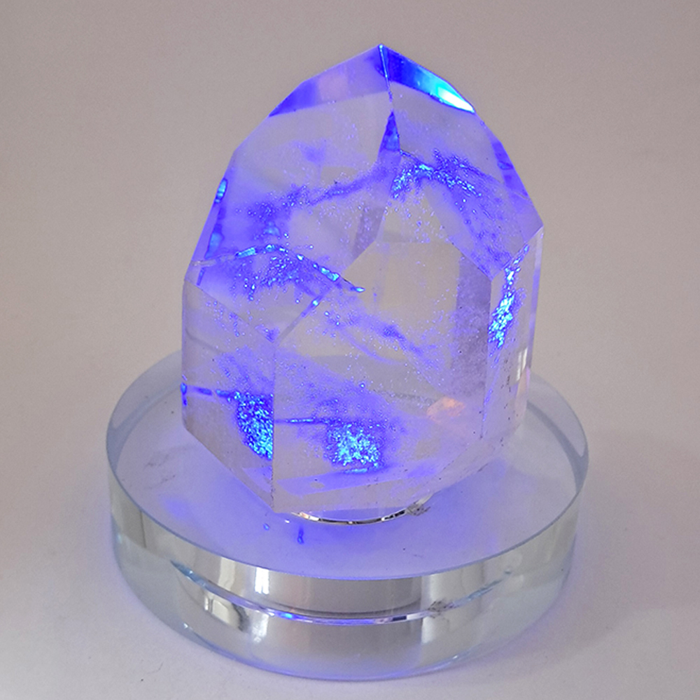 水晶柱6公分&led燈座【十方】152488