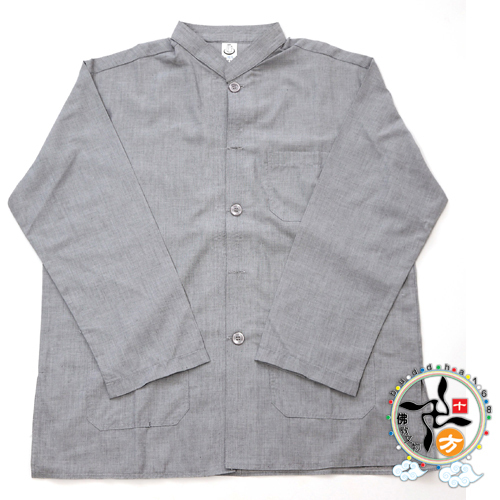 男居士服{米通布}塑扣 夏裝  XL【十方】153803