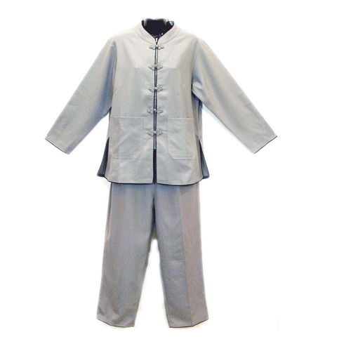 女居士服滾邊花扣長袖夏裝XL台【十方】113136