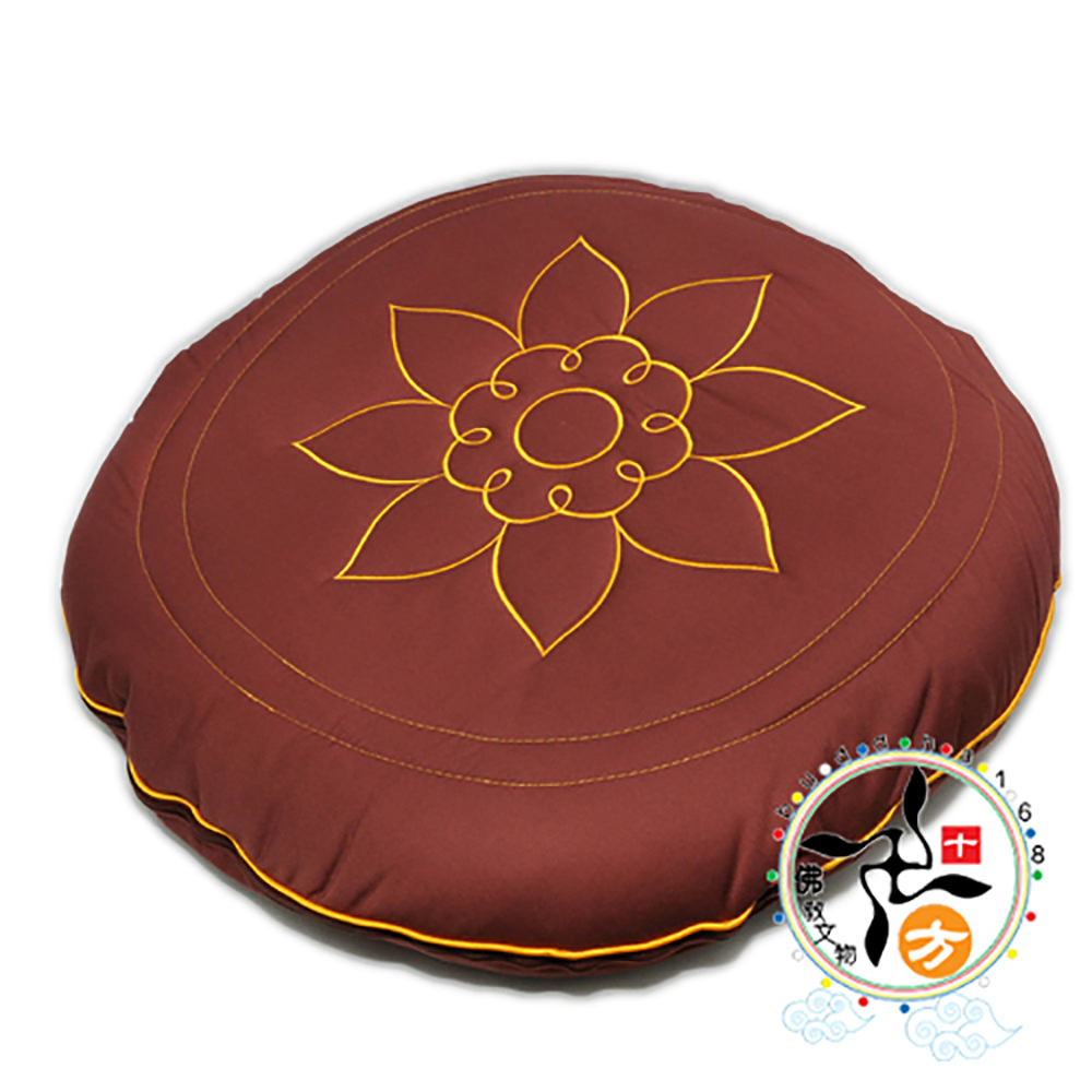  圓型蒲團{含藥草}咖啡色D25B【十方】110280