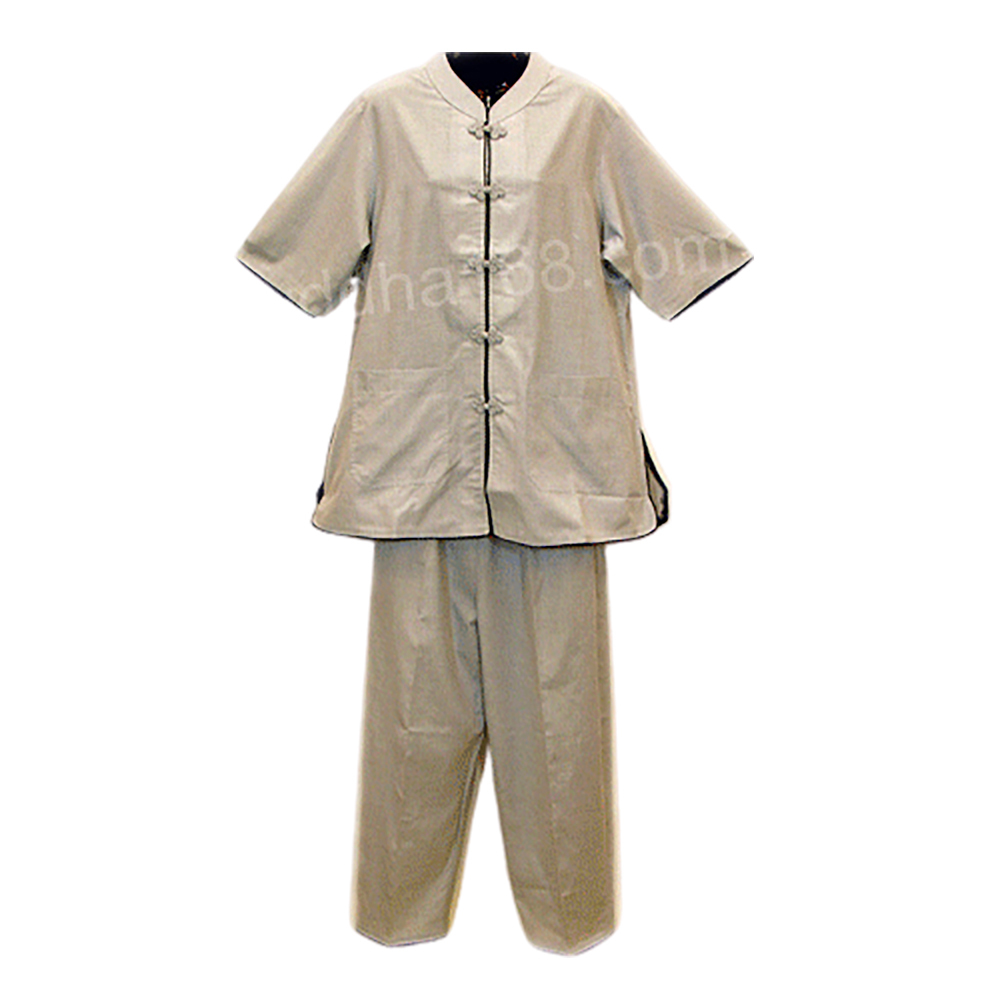 女居士服{滾黑邊}夏裝短袖XL【十方】138676