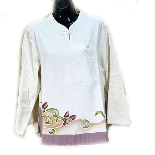 蓮花紫白中國服/秋冬{特價出清}【十方】145616