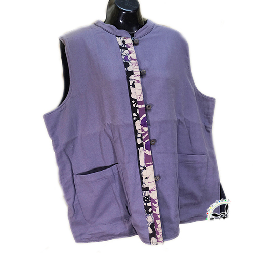 浪漫紫 鋪棉 背心中國服{特價出清}【十方】145622