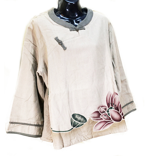 典雅 蓮花 秋冬 中國服{特價出清}【十方】145621