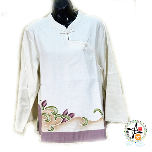 蓮花紫白中國服/秋冬{特價出清}【十方】145616