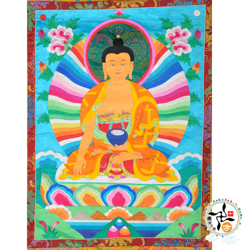 本師釋迦牟尼佛{手繪堆繡}唐卡極品【十方】135306
