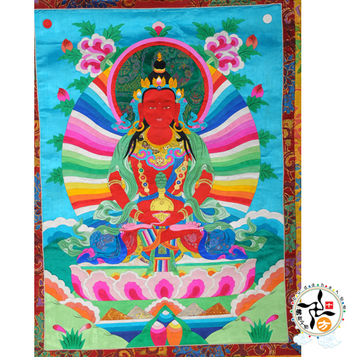 長壽佛{手繪堆繡}唐卡極品【十方】135305