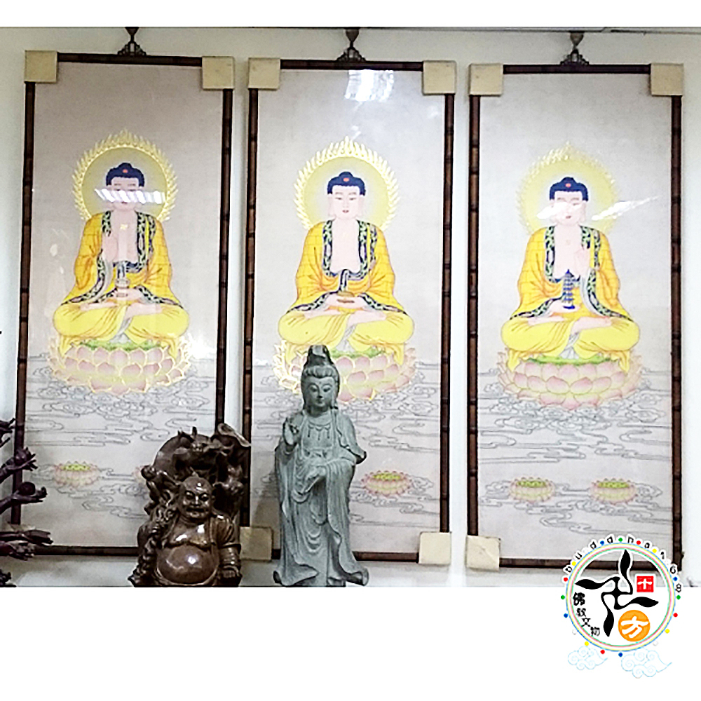 三寶佛手繪畫框【十方】137304