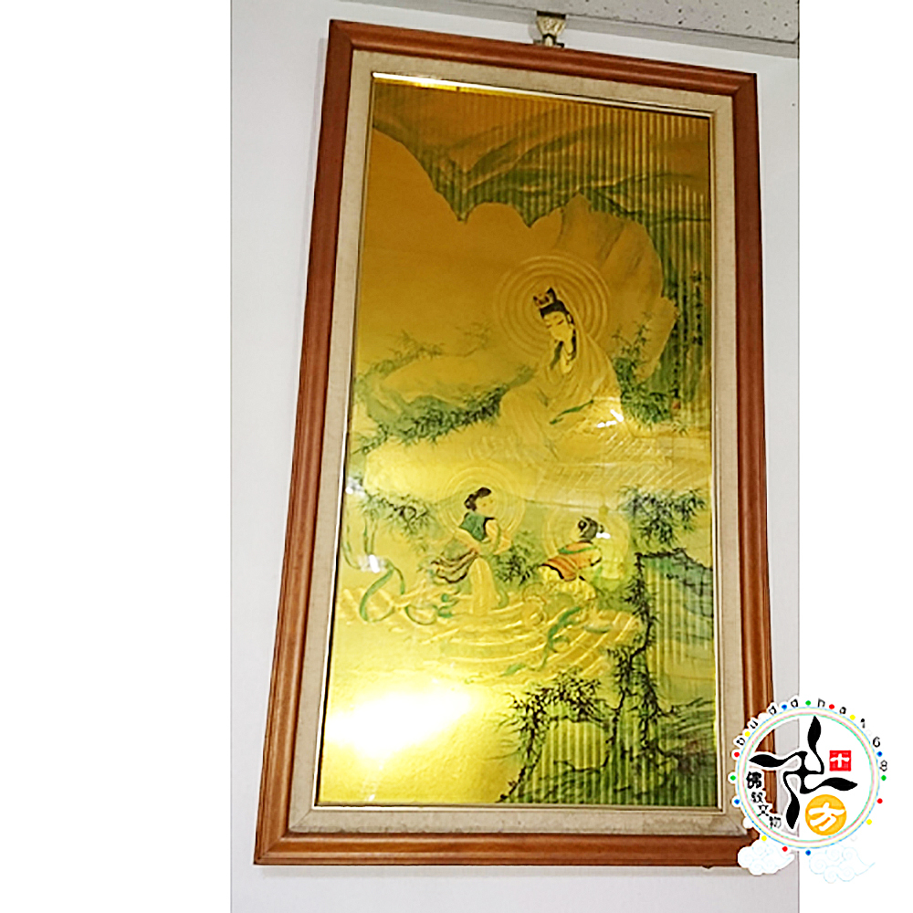 金童玉女拜觀音掛圖/展示品【十方】137301