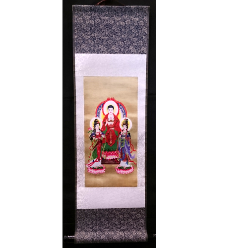 西方三聖{絲綢}掛圖【十方】139762