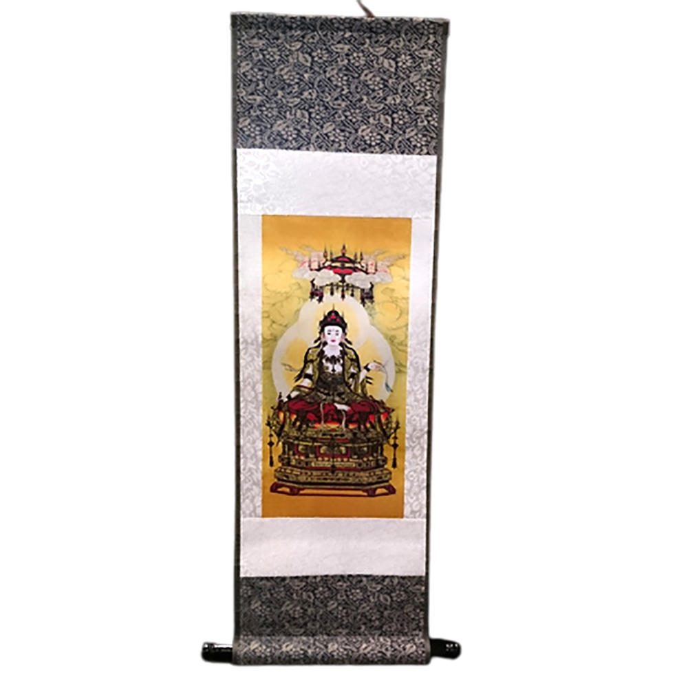 觀音菩薩{絲綢}掛圖 高45*19公分【十方】139761