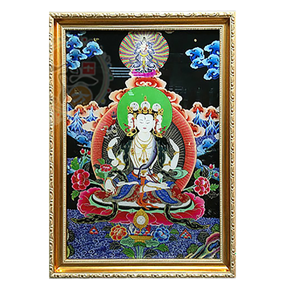 四臂觀音{壓克力畫}掛圖 48 公分A3【十方】146296