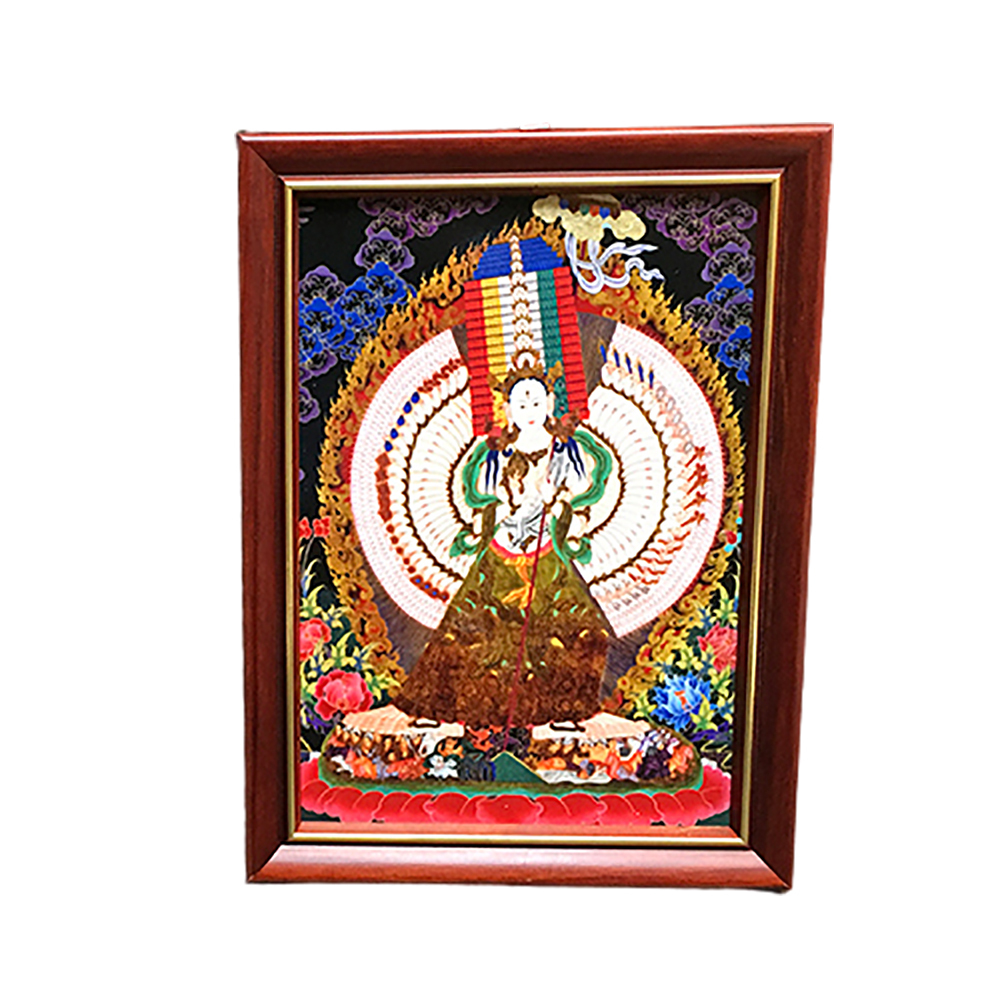 大白傘蓋佛母 {壓克力畫}  高級相框17*23公分【十方】146433