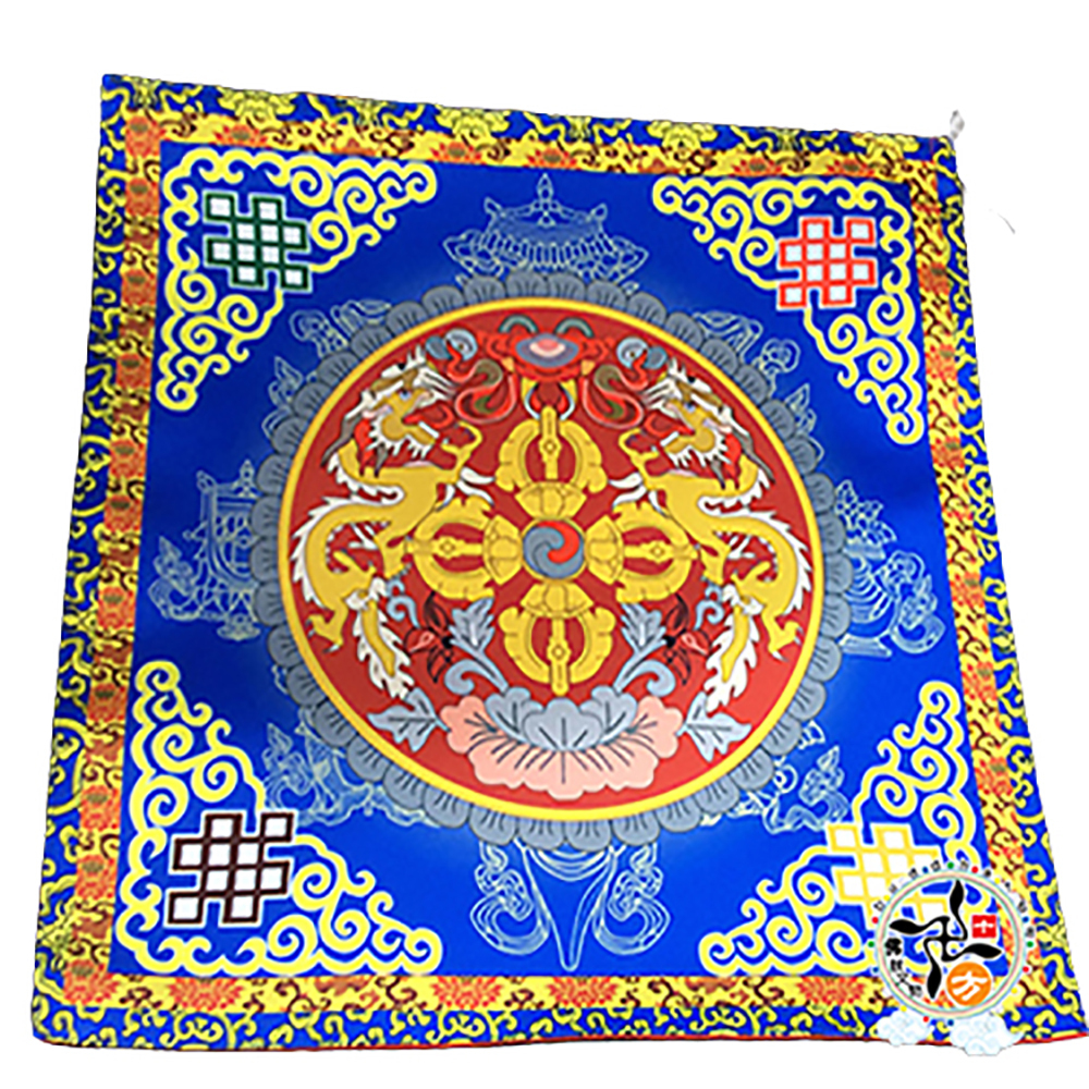 十字杵 雙龍 藍色桌布42公分【十方】146396