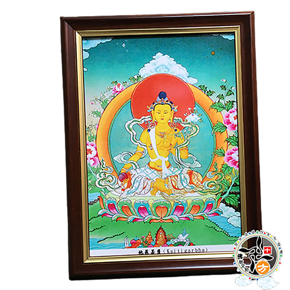 地藏王菩薩{壓克力畫}高級木框掛圖A4【十方】146546