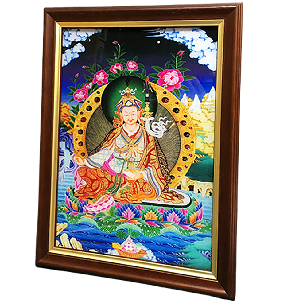 蓮花生大士{壓克力畫}高級木框掛圖A4【十方】146547