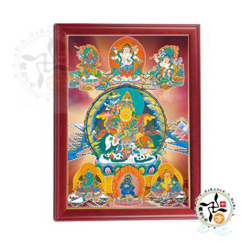 五路財神木框掛圖24*33公分 【十方】【十方】147545