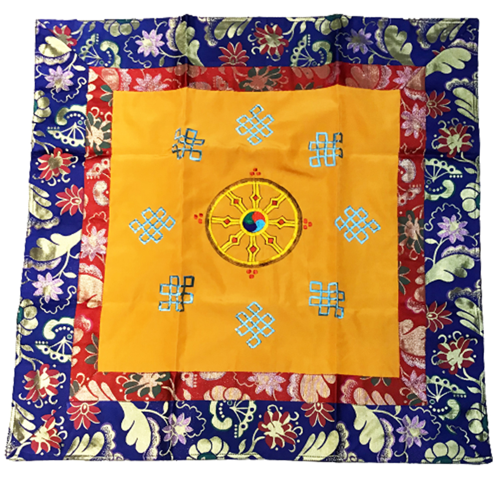 法輪&金剛杵尼泊爾刺繡桌布80公分【十方】150723