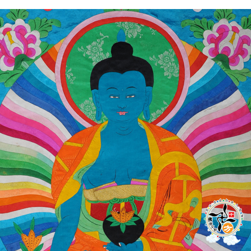 藥師佛{手繪堆繡}唐卡極品【十方】135301