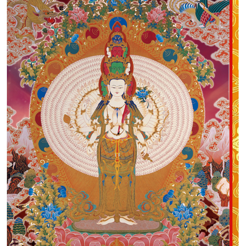 千手千眼觀音{油畫布}掛圖高90公分A【十方】139905