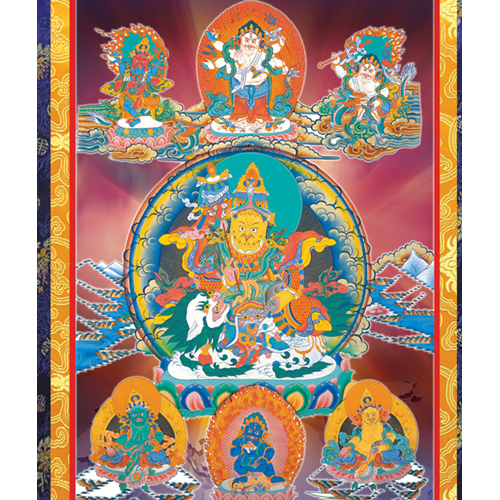 五路財神{油畫布}掛圖高90公分【十方】139898