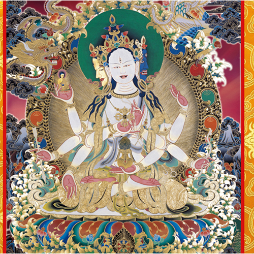 尊勝佛母{油畫布}掛圖高90公分【十方】139901