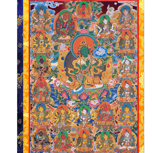 廿一度母{油畫布}掛圖高90公分【十方】139896