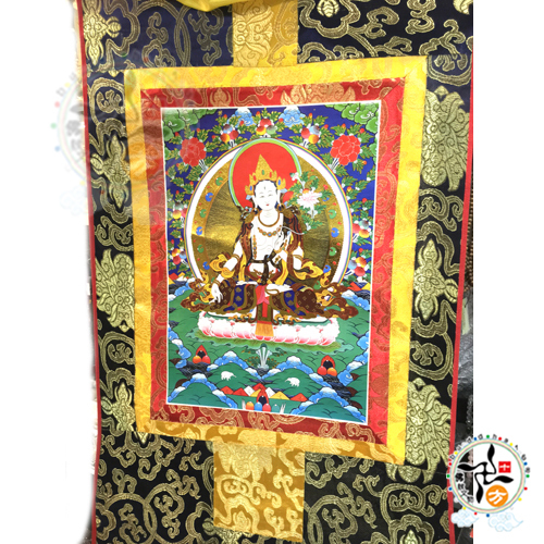 白度母{緞布)唐卡60A【十方】144400