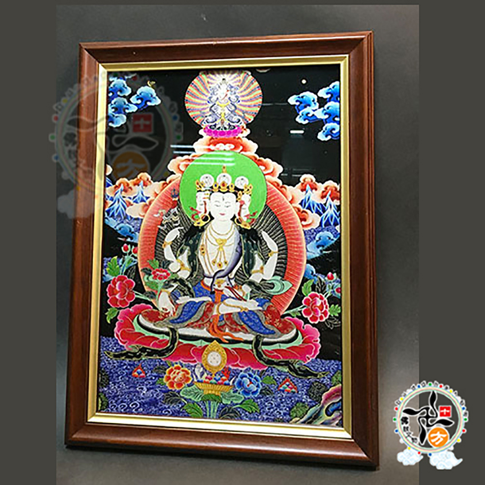 不空羂索觀音{壓克力畫} 掛圖 4公分18010A4【十方】146307