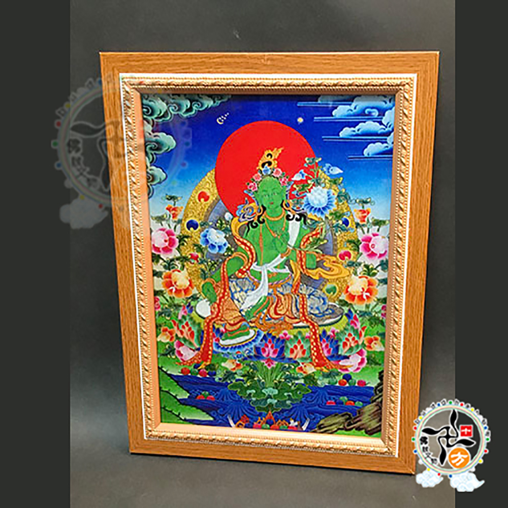 綠度母{壓克力畫}  掛圖 34公分18025A4【十方】146306