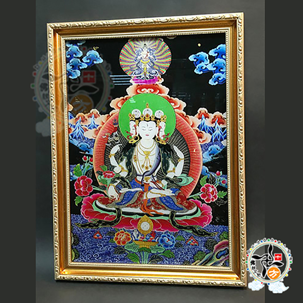 四臂觀音{壓克力畫}掛圖 48 公分A3【十方】146296