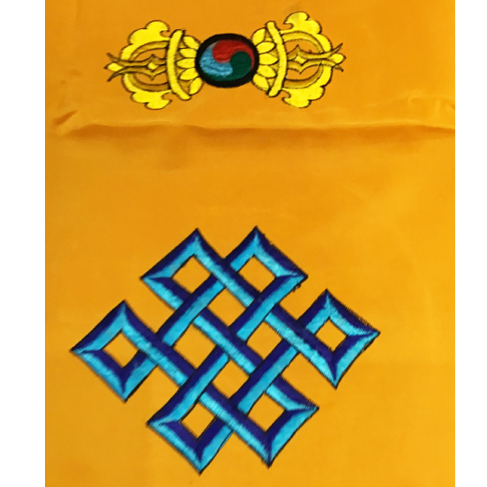 吉祥結&金剛杵尼泊爾刺繡桌布80公分【十方】150722