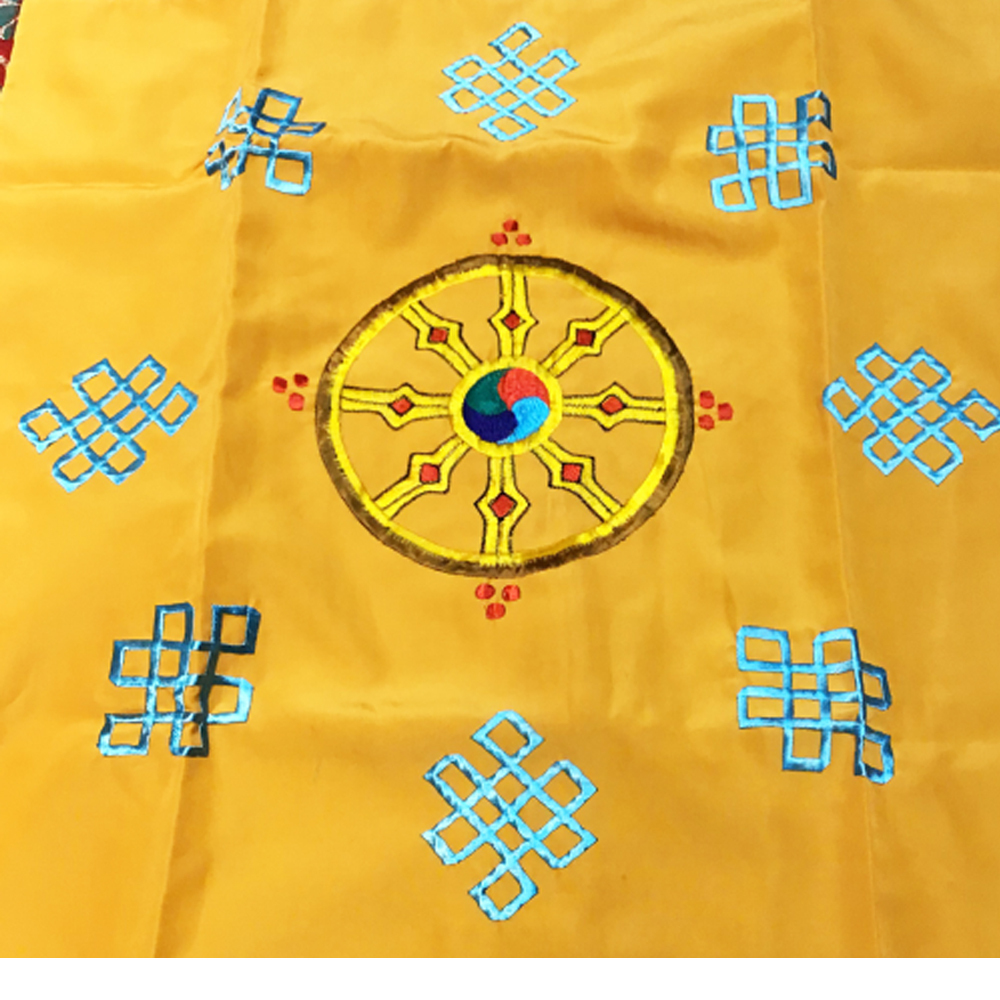 法輪&金剛杵尼泊爾刺繡桌布80公分【十方】150723