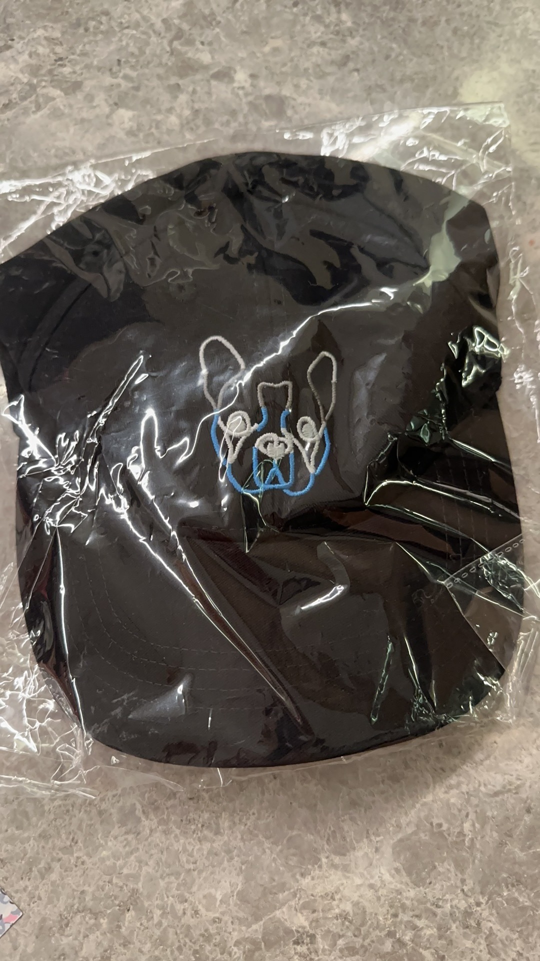 法國鬥牛犬黑色棒球帽 -T