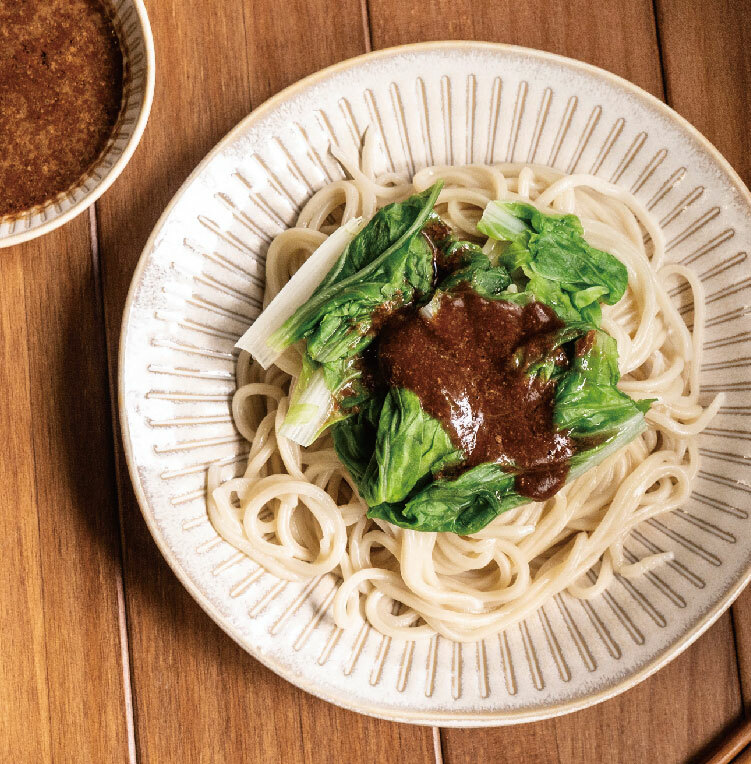 六錢湯包- 純手工香醇麻醬拌麵，３入/包 (全素)