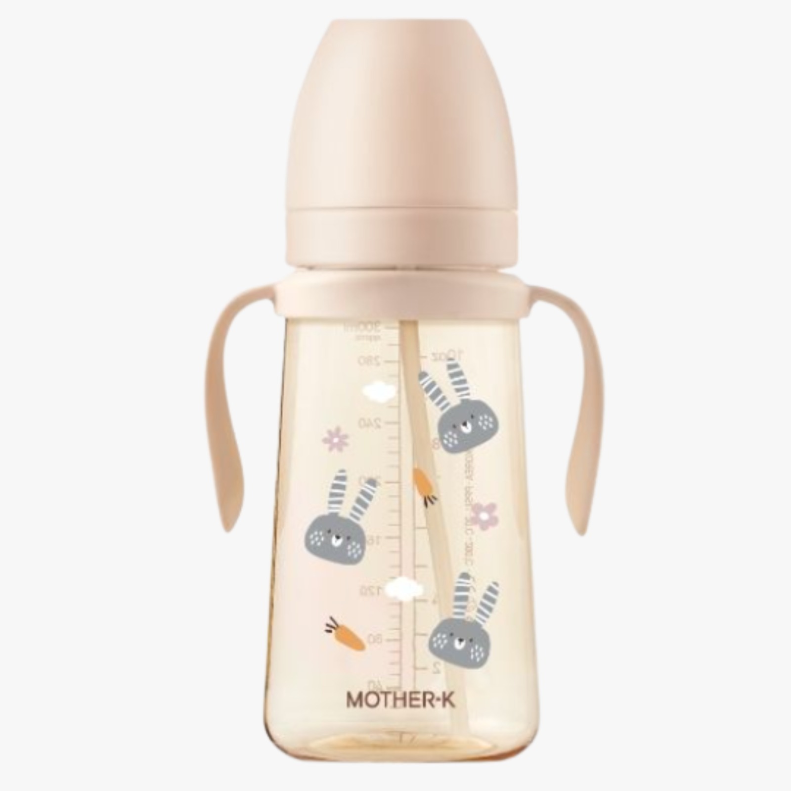 韓國 Mother-K PPSU吸管杯 300ml 米色