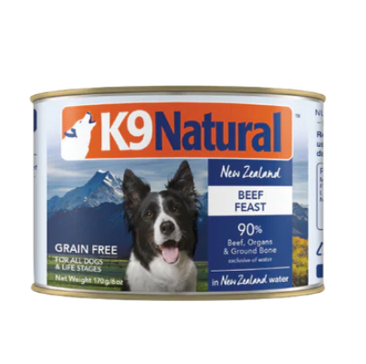 K9 Natural Canned Dog Food Beef Feast．170g/370g