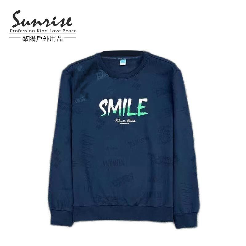 加絨圓領長袖上衣 男款 (2色) 保暖/舒適透氣/登山健行/休閒 01CSQ21909