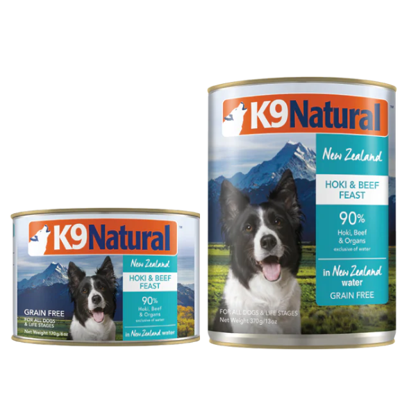 K9 Natural 狗罐頭 牛肉藍尖尾鱈魚盛宴．170g/370g