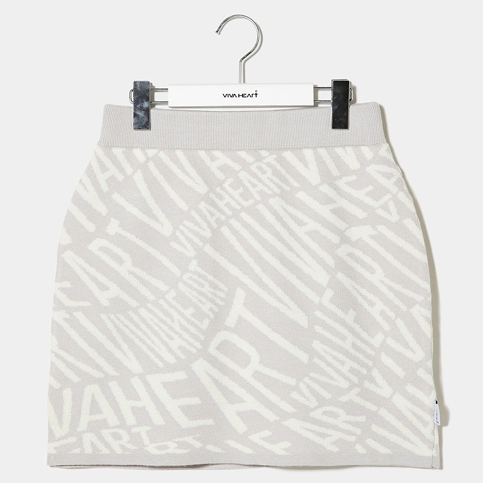 女士-波浪字母針織短裙