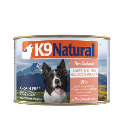 K9 Natural 狗罐頭 羊肉三文魚盛宴．170g/370g