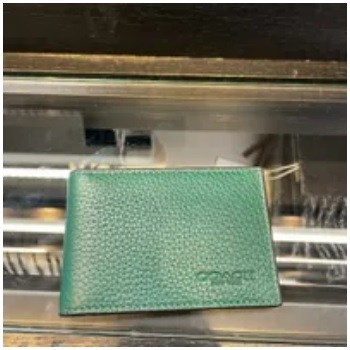 [S] COACH CM167 COMPACT BILLFOLD LTH,DARK PINE, 196395080984 (SCO579)