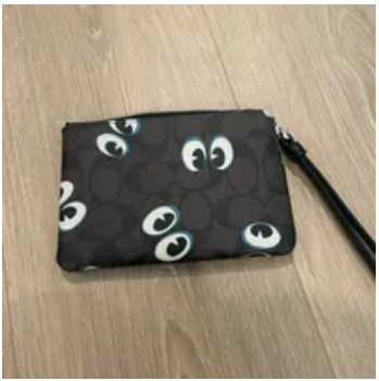 [S] COACH CN005 HWN EYES SIG CRN ZIP,SV/BROWN BLACK MULTI, 196395179223 (SCO580)