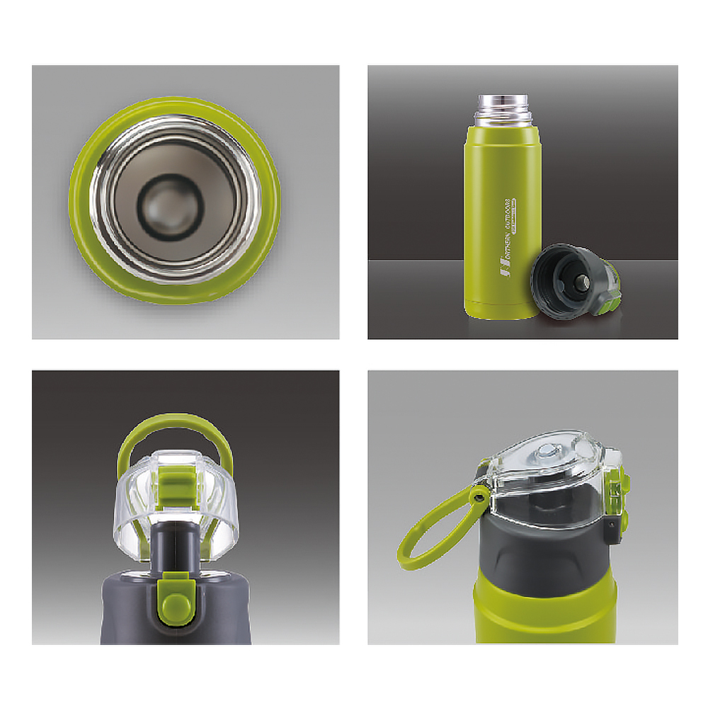 TBS-660 316不銹鋼運動保溫瓶-橘/綠色｜保冷瓶｜真空保溫瓶